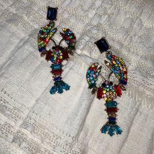 Lobster Rhinestone Earrings